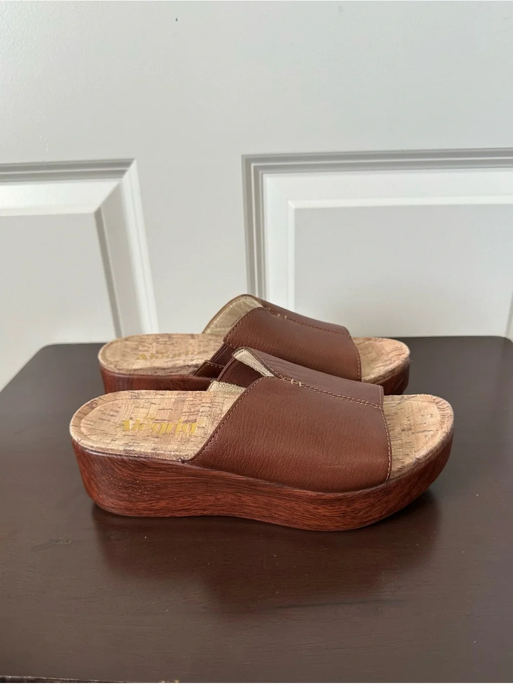 Algeria Women’s Triniti Platform Wedge Slide Sandal Size 36 5.5